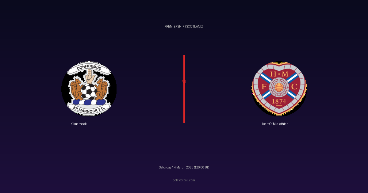 Match Preview: Kilmarnock vs Heart Of Midlothian - prediction, team news, live stream