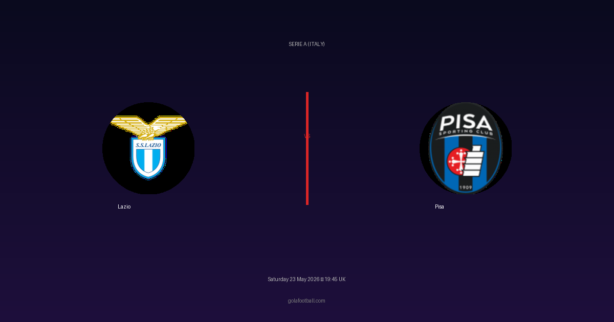Match Preview: Lazio vs Pisa - prediction, team news, live stream