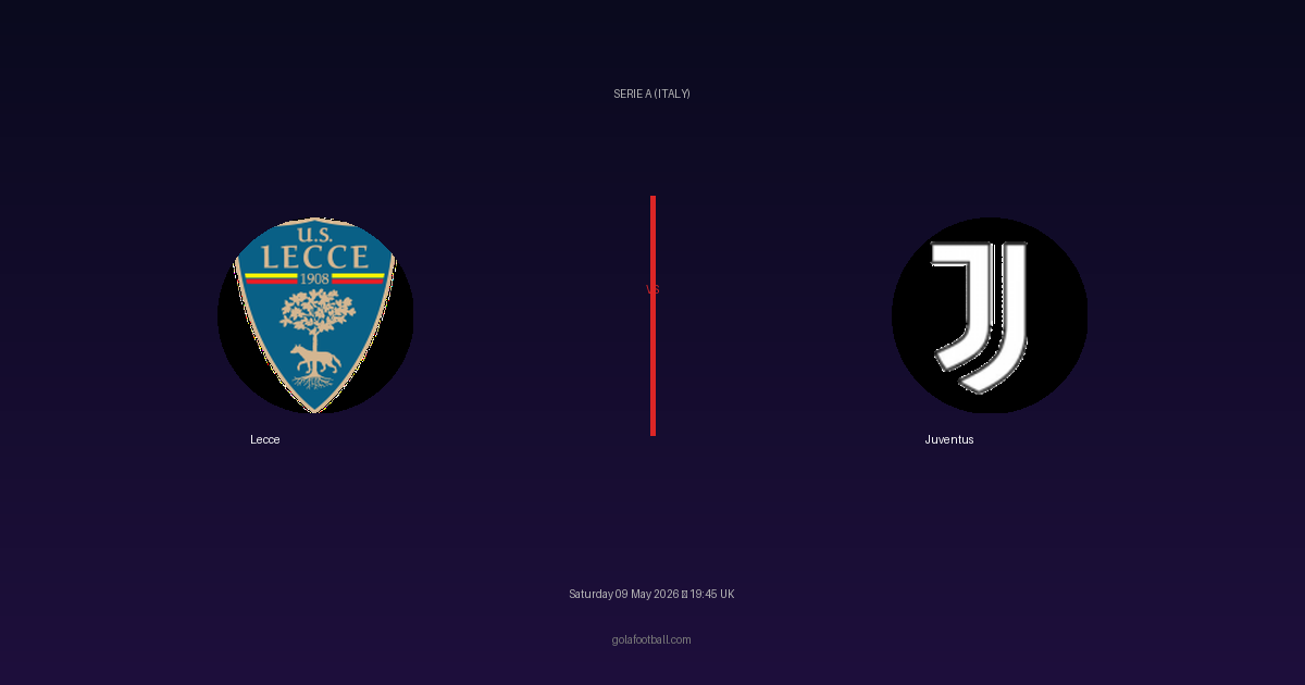 Match Preview: Lecce vs Juventus - prediction, team news, live stream