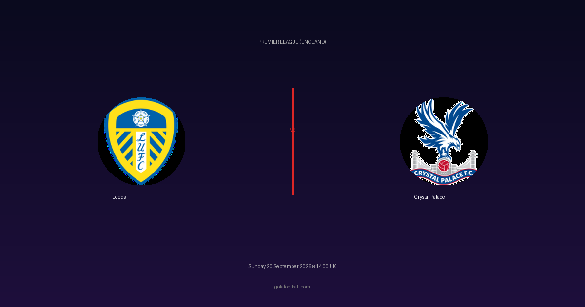 Match Preview: Leeds vs Crystal Palace – Premier League (England)