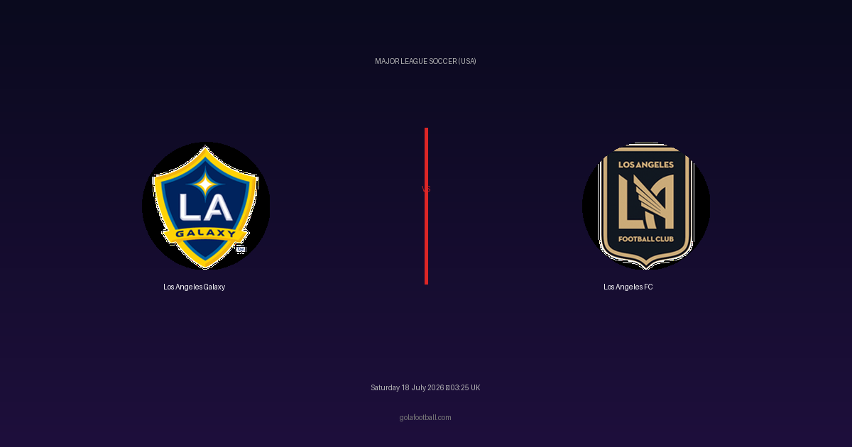 Match Preview: Los Angeles Galaxy vs Los Angeles FC – Major League Soccer (USA)