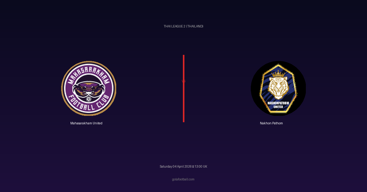 Match Preview: Mahasarakham United vs Nakhon Pathom — prediction, team news & live stream
