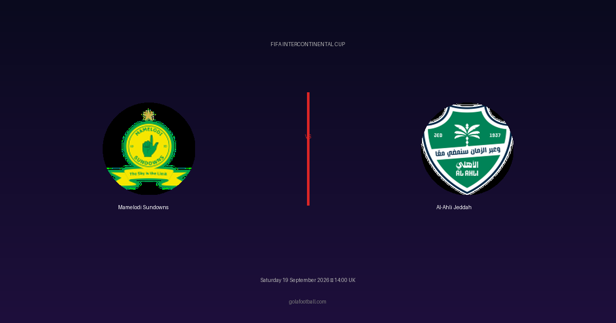 Match Preview: Mamelodi Sundowns vs Al-Ahli Jeddah – FIFA Intercontinental Cup