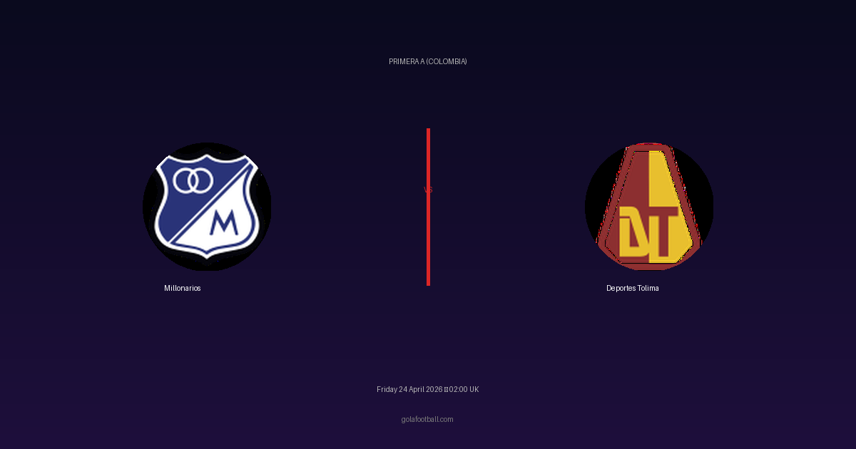 Match Preview: Millonarios vs Deportes Tolima - prediction, team news, live stream