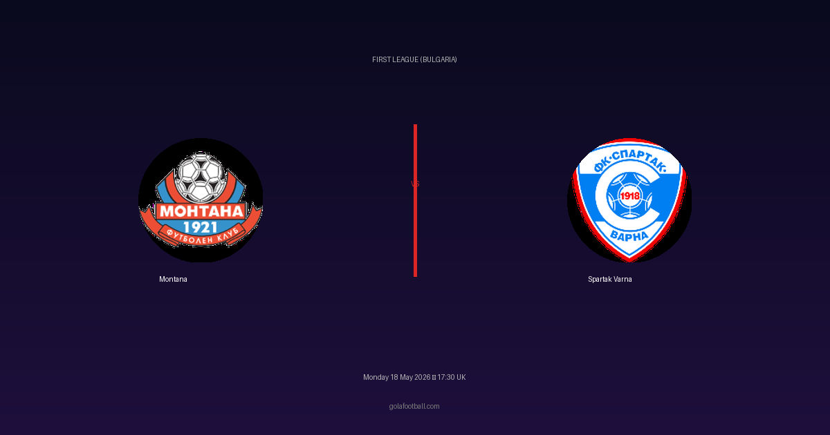 Match Preview: Montana vs Spartak Varna - prediction, team news, live stream