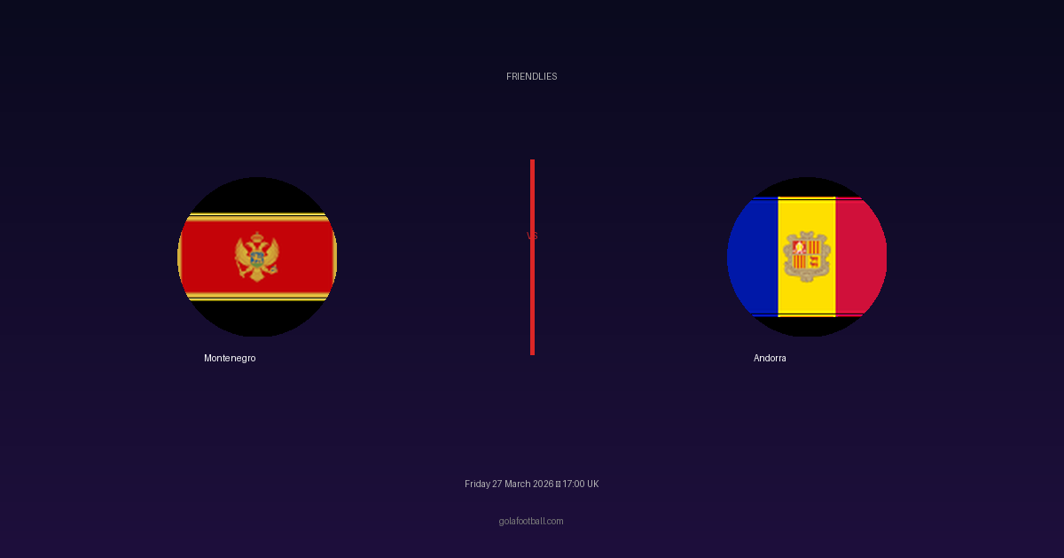 Match Preview: Montenegro vs Andorra - prediction, team news, live stream