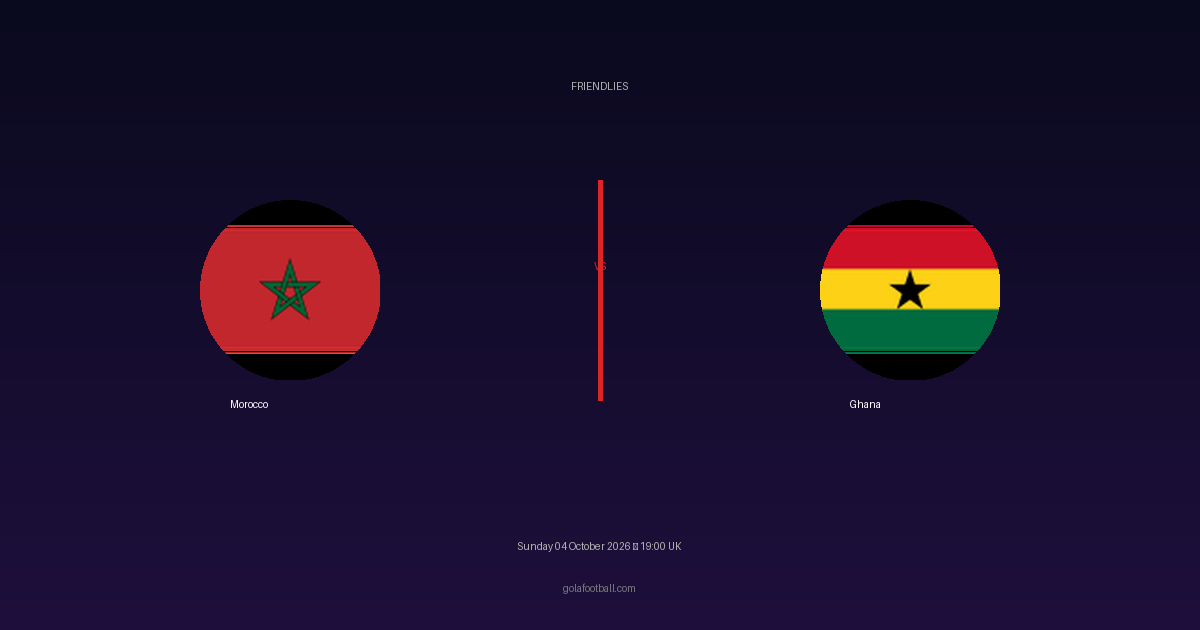 Match Preview: Morocco vs Ghana – Friendlies