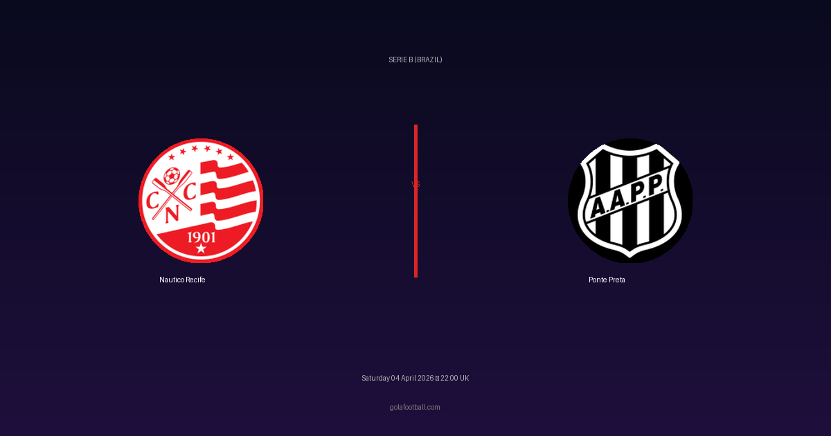 Match Preview: Nautico Recife vs Ponte Preta - prediction, team news, live stream