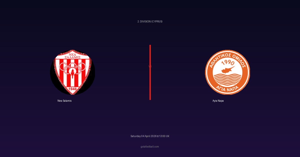 Match Preview: Nea Salamis vs Ayia Napa — prediction, team news & live stream