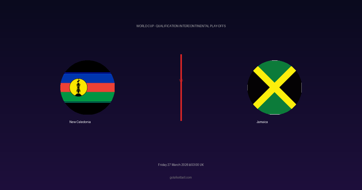 Match Preview: New Caledonia vs Jamaica - prediction, team news, live stream