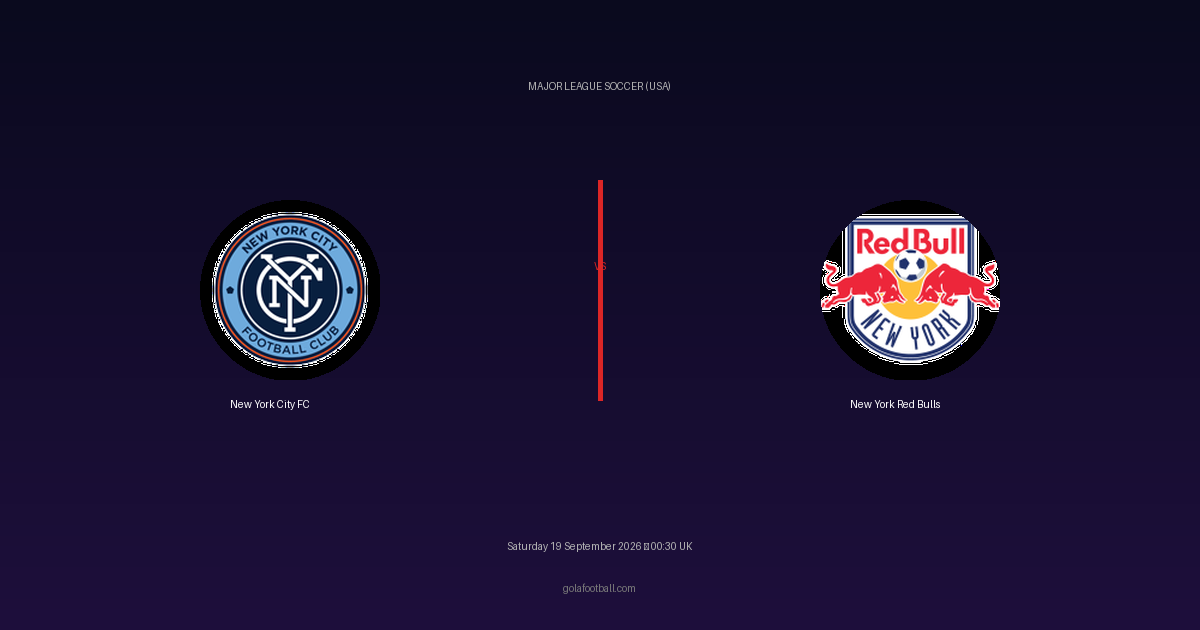 Match Preview: New York City FC vs New York Red Bulls – Major League Soccer (USA)