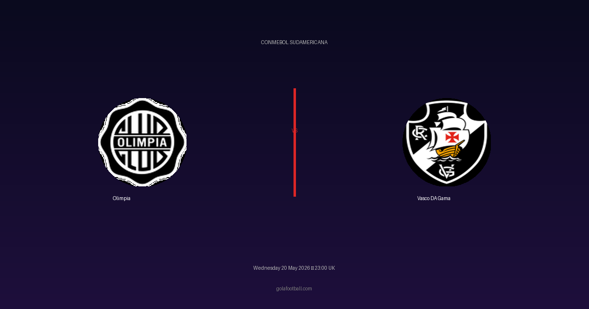 Match Preview: Olimpia vs Vasco DA Gama - prediction, team news, live stream