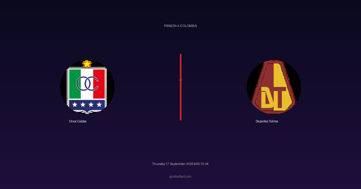 Match Preview: Once Caldas vs Deportes Tolima – Primera A (Colombia)