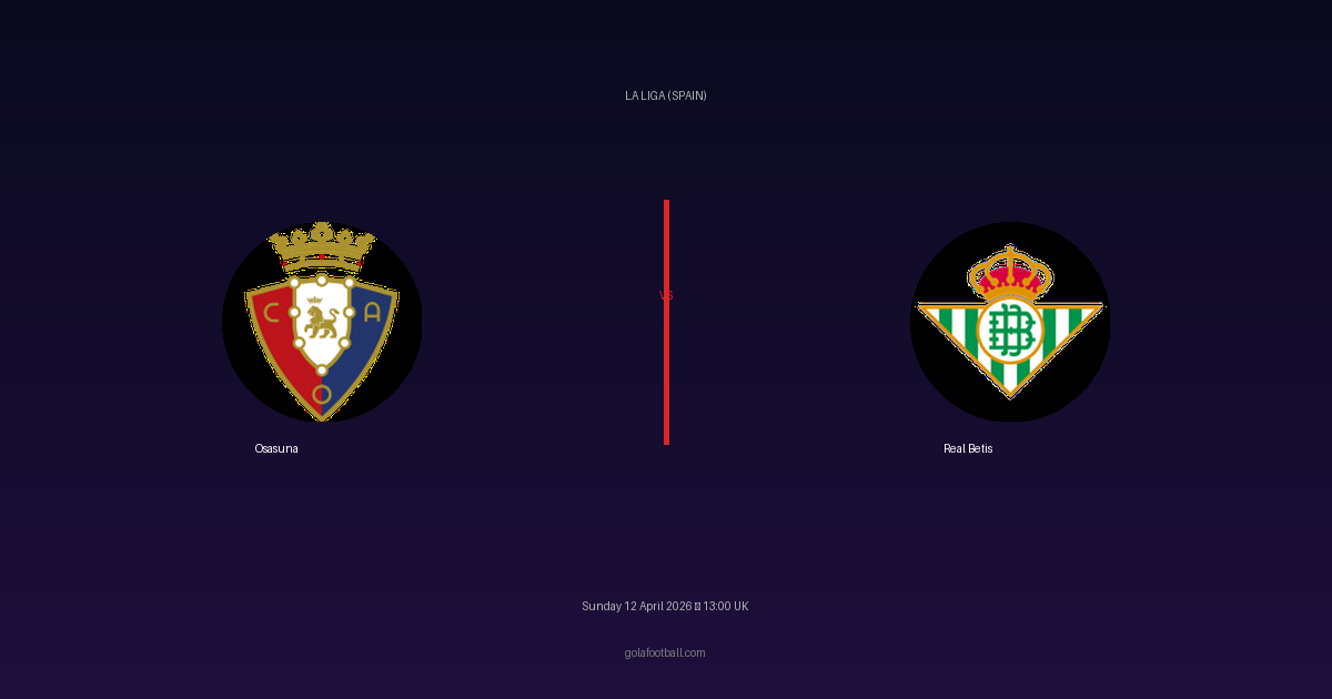 Match Preview: Osasuna vs Real Betis - prediction, team news, live stream