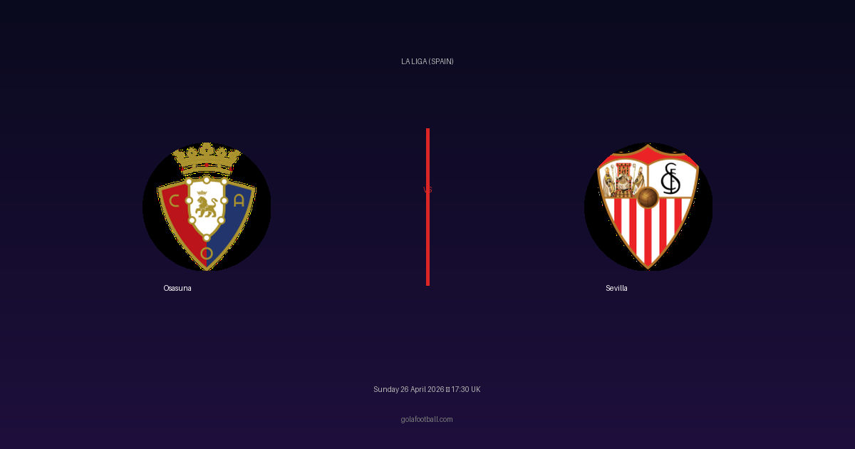 Match Preview: Osasuna vs Sevilla - prediction, team news, live stream