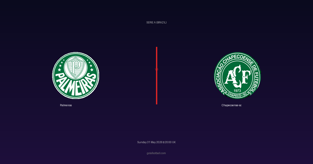 Match Preview: Palmeiras vs Chapecoense-sc - prediction, team news, live stream