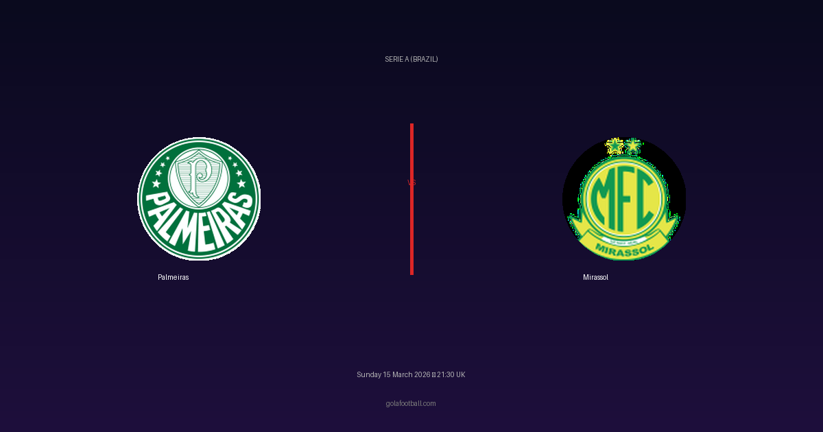 Match Preview: Palmeiras vs Mirassol - prediction, team news, live stream