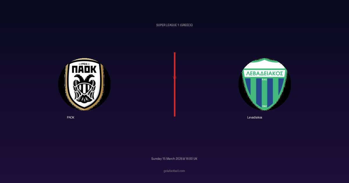 Match Preview: PAOK vs Levadiakos - prediction, team news, live stream