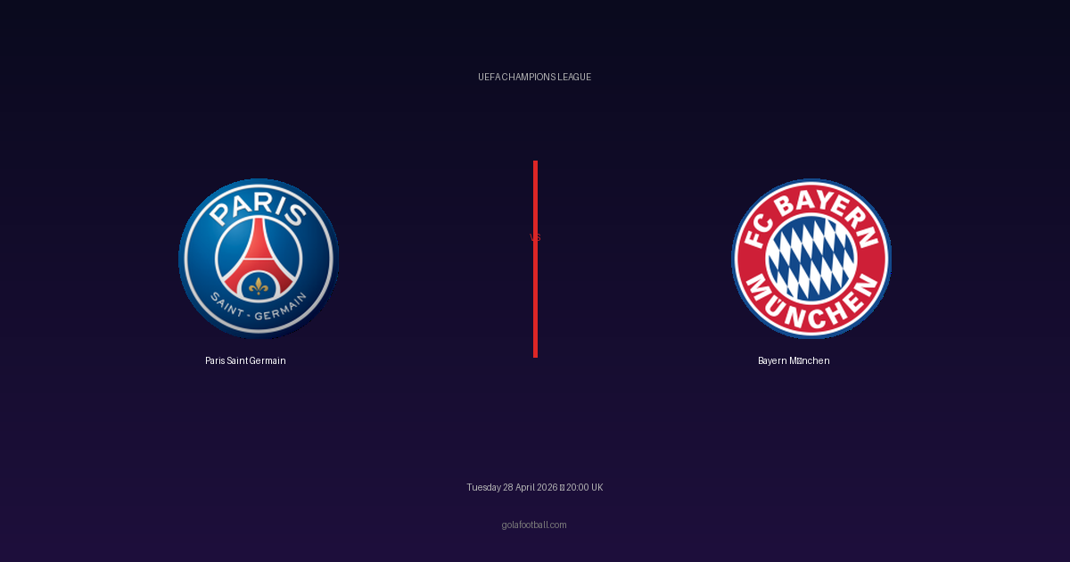 Match Preview: Paris Saint Germain vs Bayern München - prediction, team news, live stream