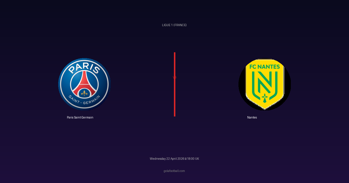 Match Preview: Paris Saint Germain vs Nantes - prediction, team news, live stream