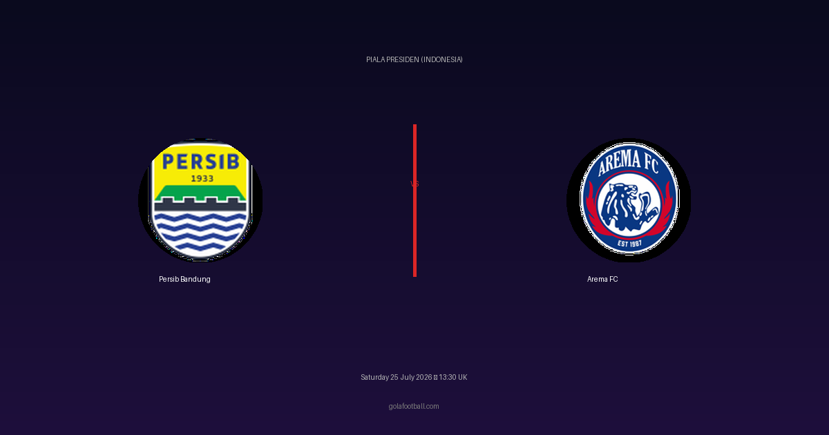 Match Preview: Persib Bandung vs Arema FC – Piala Presiden (Indonesia)