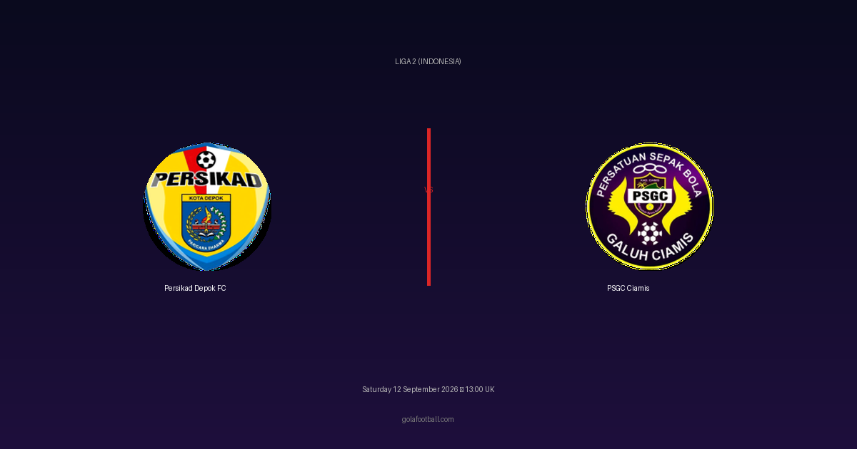 Match Preview: Persikad Depok FC vs PSGC Ciamis – Liga 2 (Indonesia)