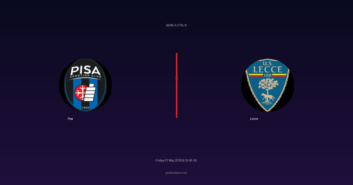 Match Preview: Pisa vs Lecce - prediction, team news, live stream
