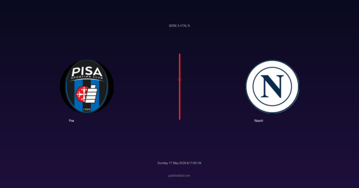 Match Preview: Pisa vs Napoli - prediction, team news, live stream