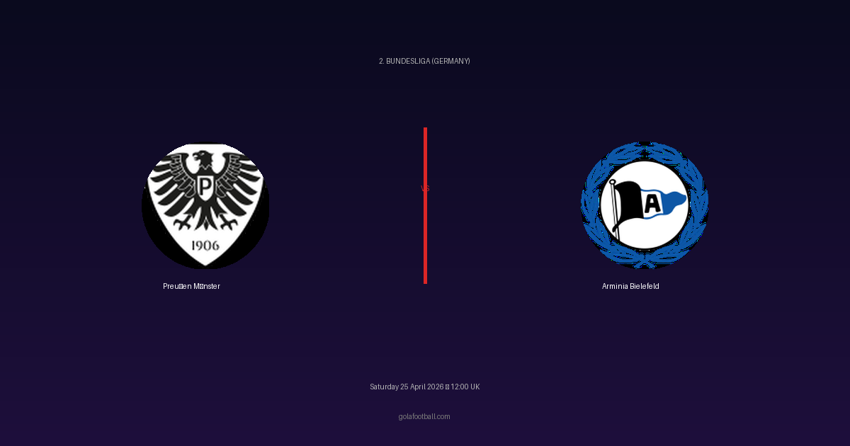 Match Preview: Preußen Münster vs Arminia Bielefeld - prediction, team news, live stream
