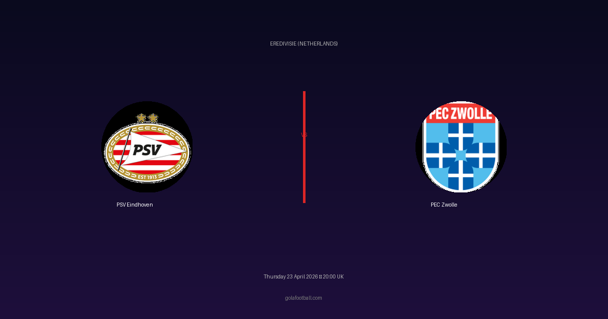 Match Preview: PSV Eindhoven vs PEC Zwolle - prediction, team news, live stream
