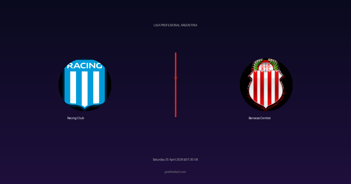Match Preview: Racing Club vs Barracas Central - prediction, team news, live stream
