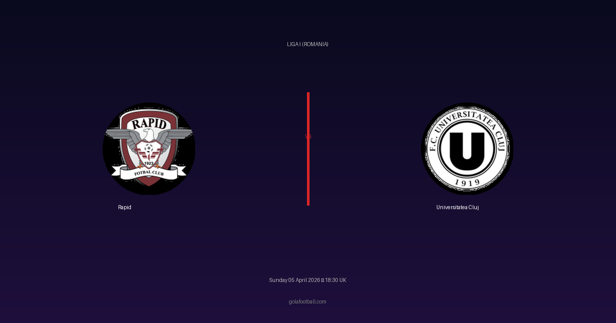 Match Preview: Rapid vs Universitatea Cluj — prediction, team news & live stream