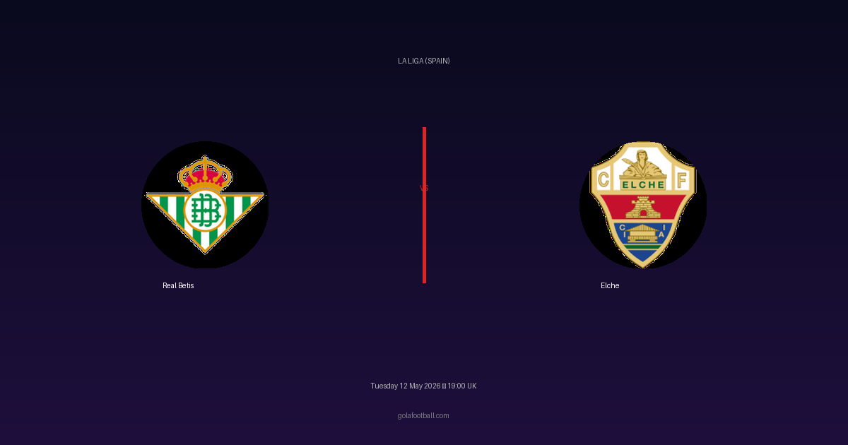 Match Preview: Real Betis vs Elche - prediction, team news, live stream