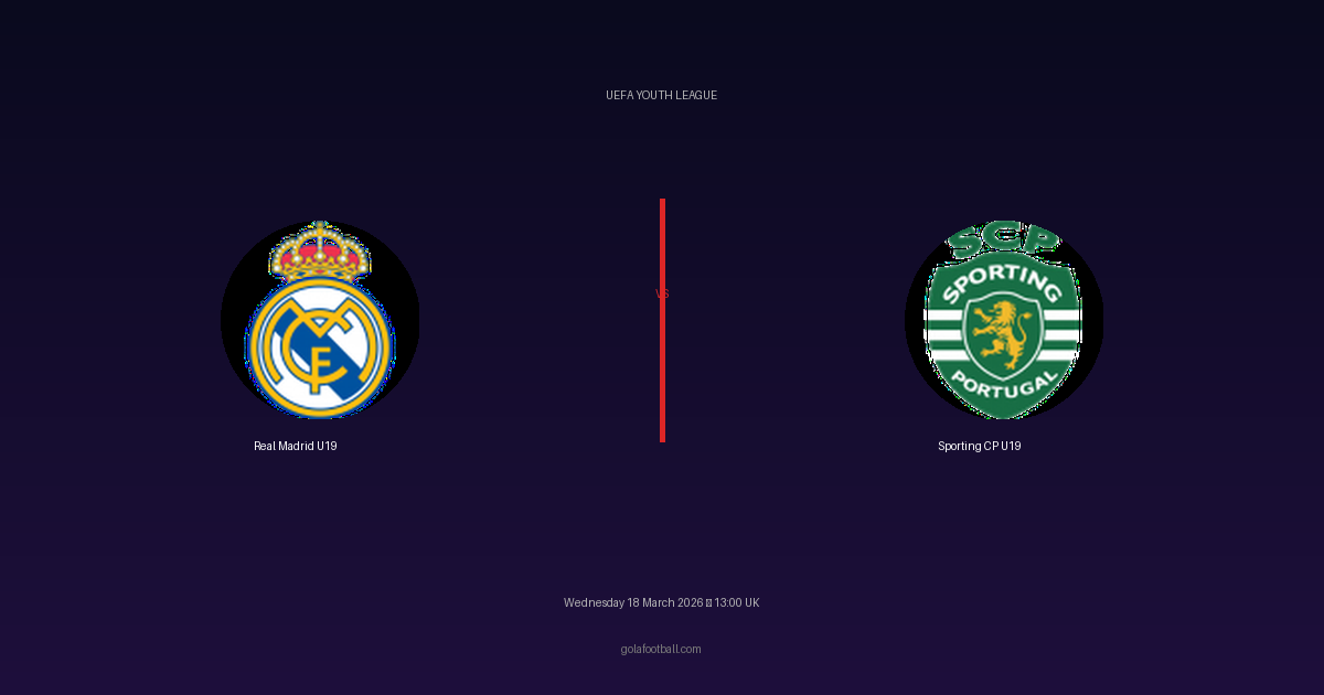 Match Preview: Real Madrid U19 vs Sporting CP U19 - prediction, team news, live stream