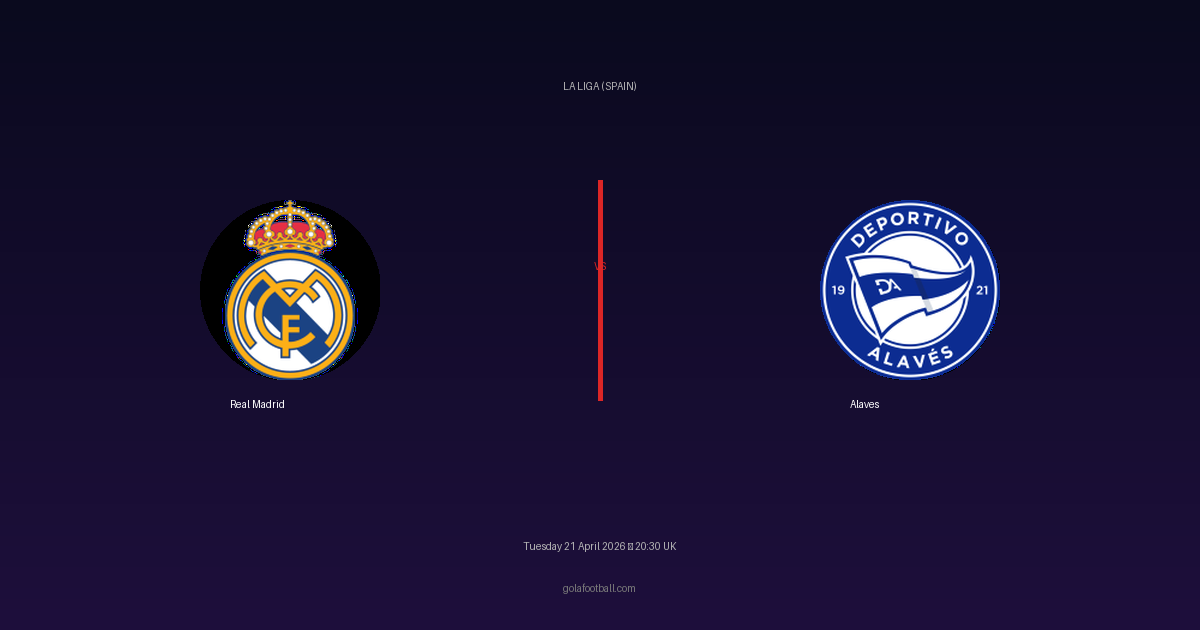 Match Preview: Real Madrid vs Alaves - prediction, team news, live stream