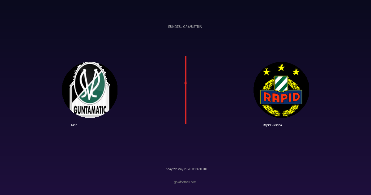 Match Preview: Ried vs Rapid Vienna - prediction, team news, live stream