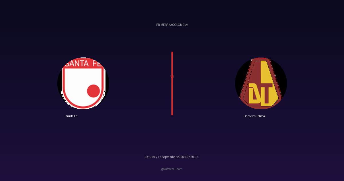 Match Preview: Santa Fe vs Deportes Tolima – Primera A (Colombia)