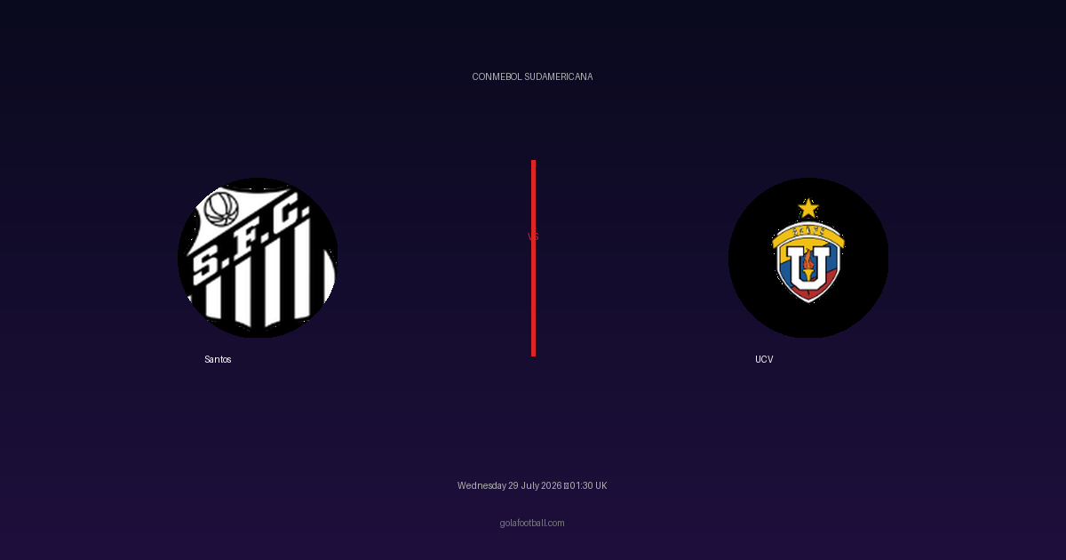 Match Preview: Santos vs UCV – CONMEBOL Sudamericana