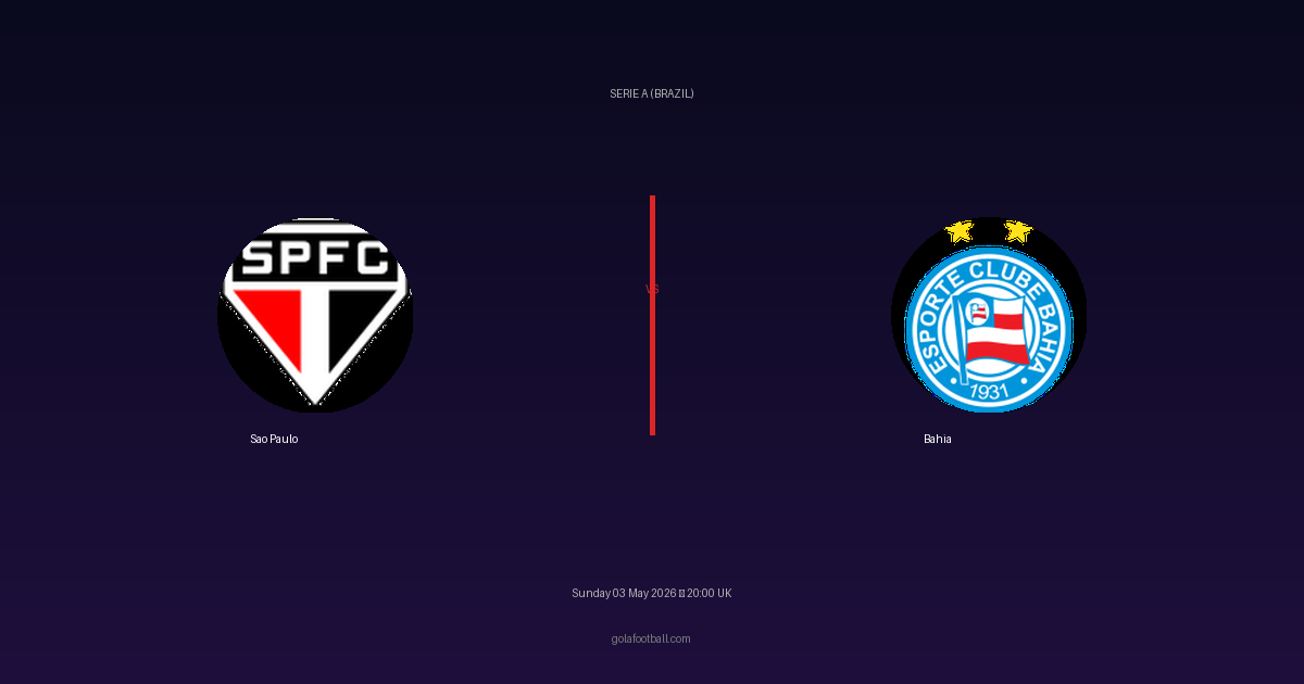 Match Preview: Sao Paulo vs Bahia - prediction, team news, live stream