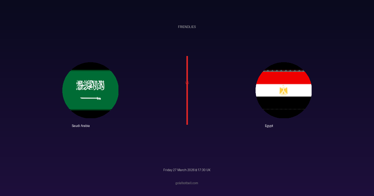 Match Preview: Saudi Arabia vs Egypt - prediction, team news, live stream