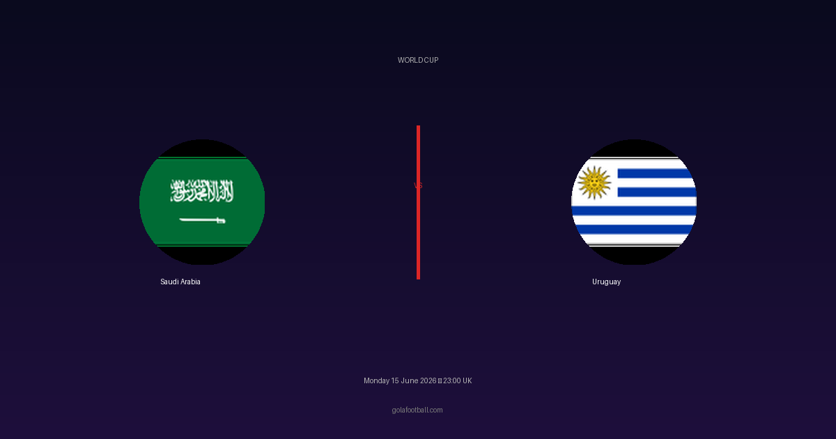 Match Preview: Saudi Arabia vs Uruguay - prediction, team news, live stream