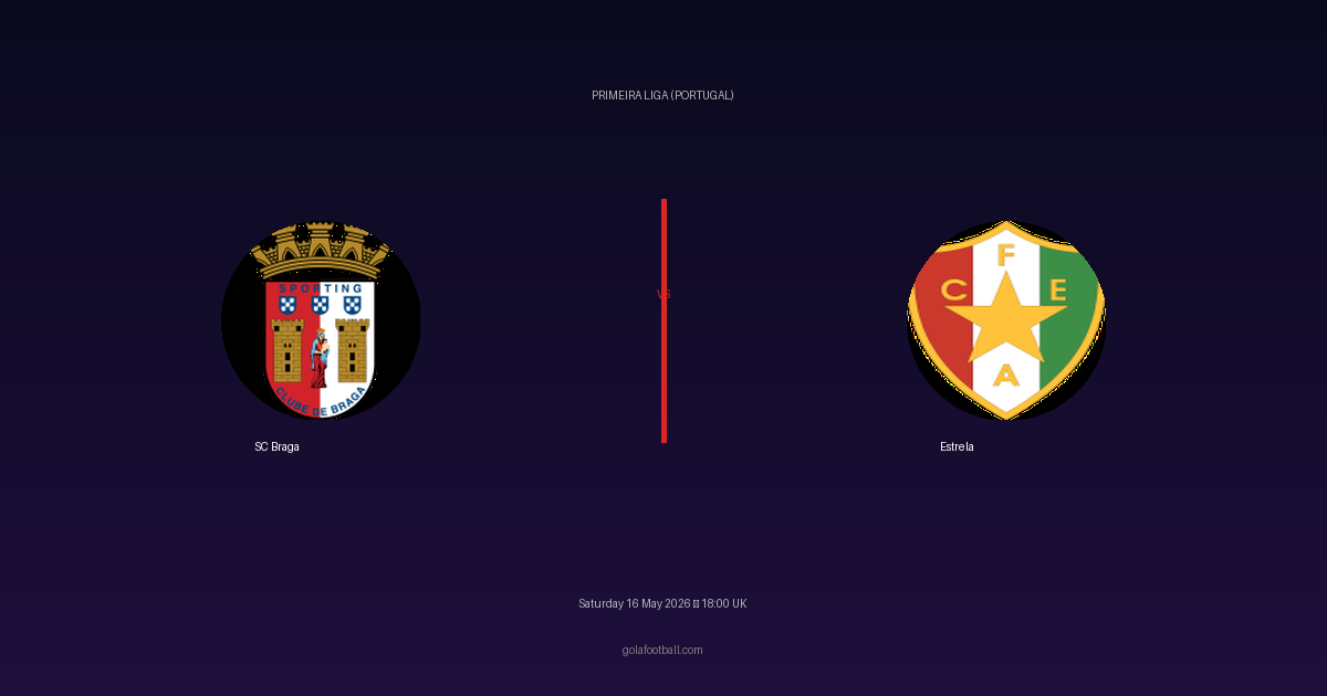 Match Preview: SC Braga vs Estrela - prediction, team news, live stream