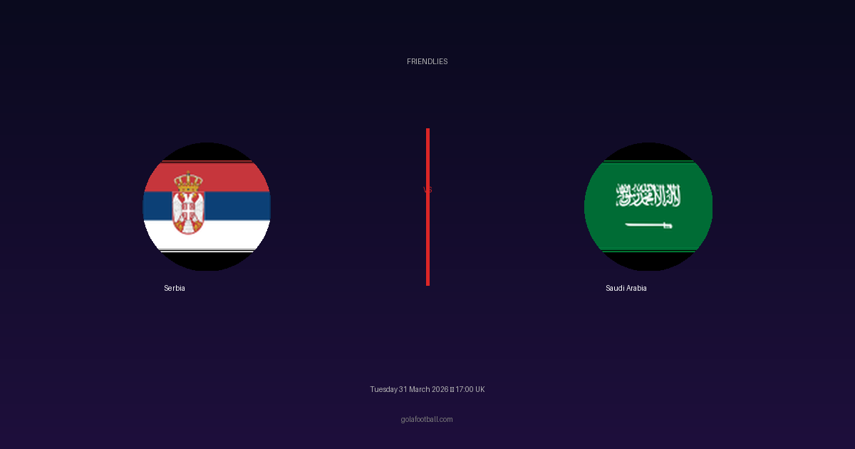 Match Preview: Serbia vs Saudi Arabia - prediction, team news, live stream