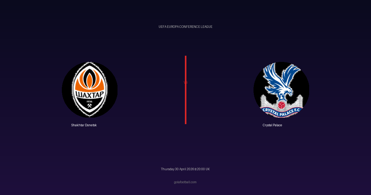 Match Preview: Shakhtar Donetsk vs Crystal Palace - prediction, team news, live stream