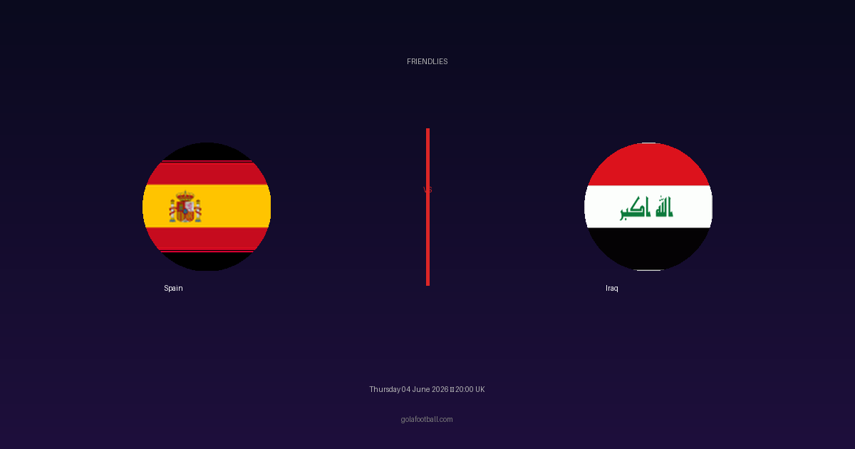 Match Preview: Spain vs Iraq - prediction, team news, live stream
