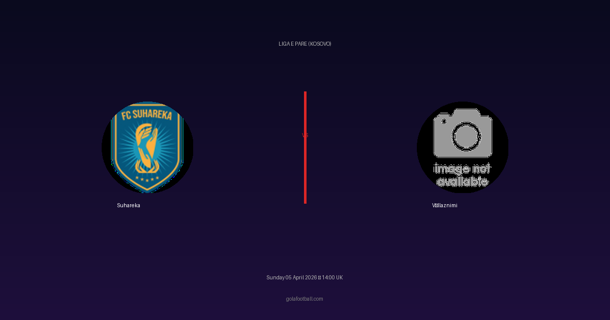 Match Preview: Suhareka vs Vëllaznimi — prediction, team news & live stream