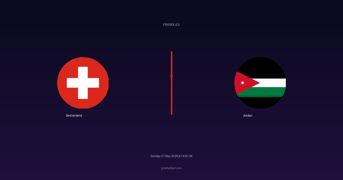 Match Preview: Switzerland vs Jordan - prediction, team news, live stream