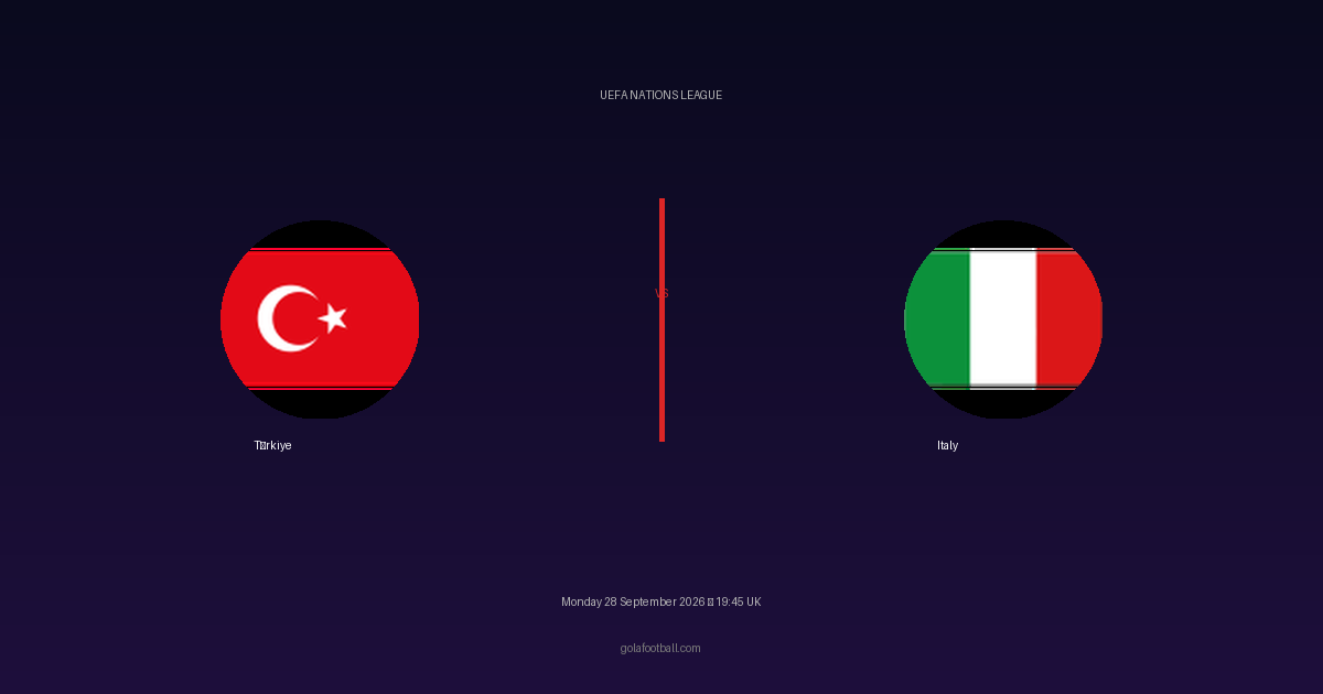 Match Preview: Türkiye vs Italy – UEFA Nations League