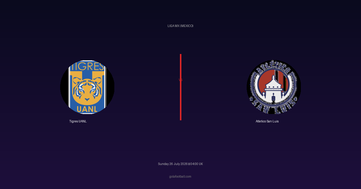 Match Preview: Tigres UANL vs Atletico San Luis – Liga MX (Mexico)