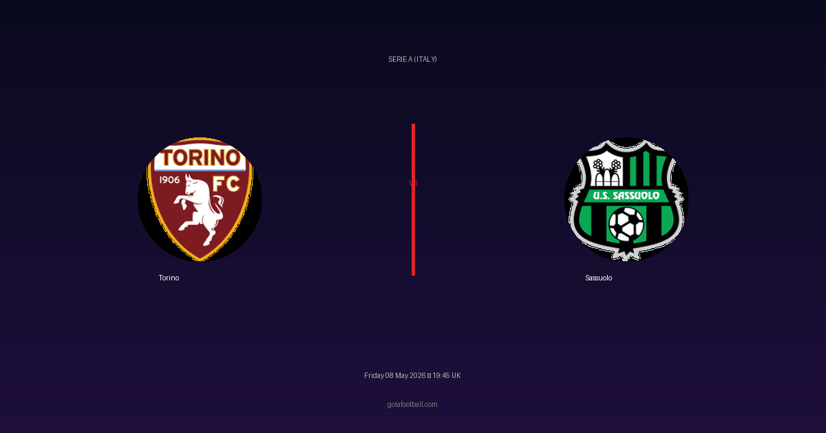 Match Preview: Torino vs Sassuolo - prediction, team news, live stream